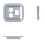 Penn Elcom D0946-40Z Small Dish for 1 x IEC and 2 x D-Series Connectors