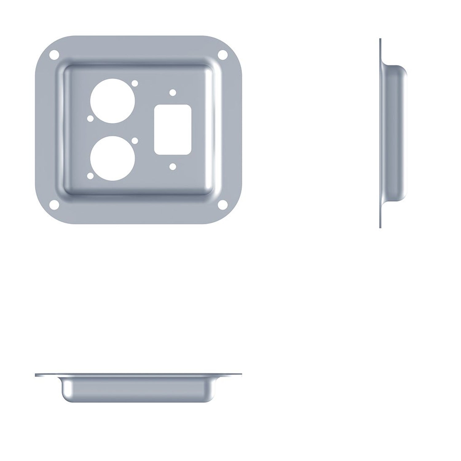 Penn Elcom D0946-40Z Small Dish for 1 x IEC and 2 x D-Series Connectors