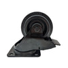 Penn Elcom 100mm Black Braked Swivel Castor with Rubber Black Wheel