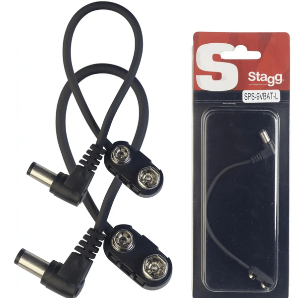 2 x Stagg SPS-9VBAT-L Guitar Effects Pedal 9V Battery Connector