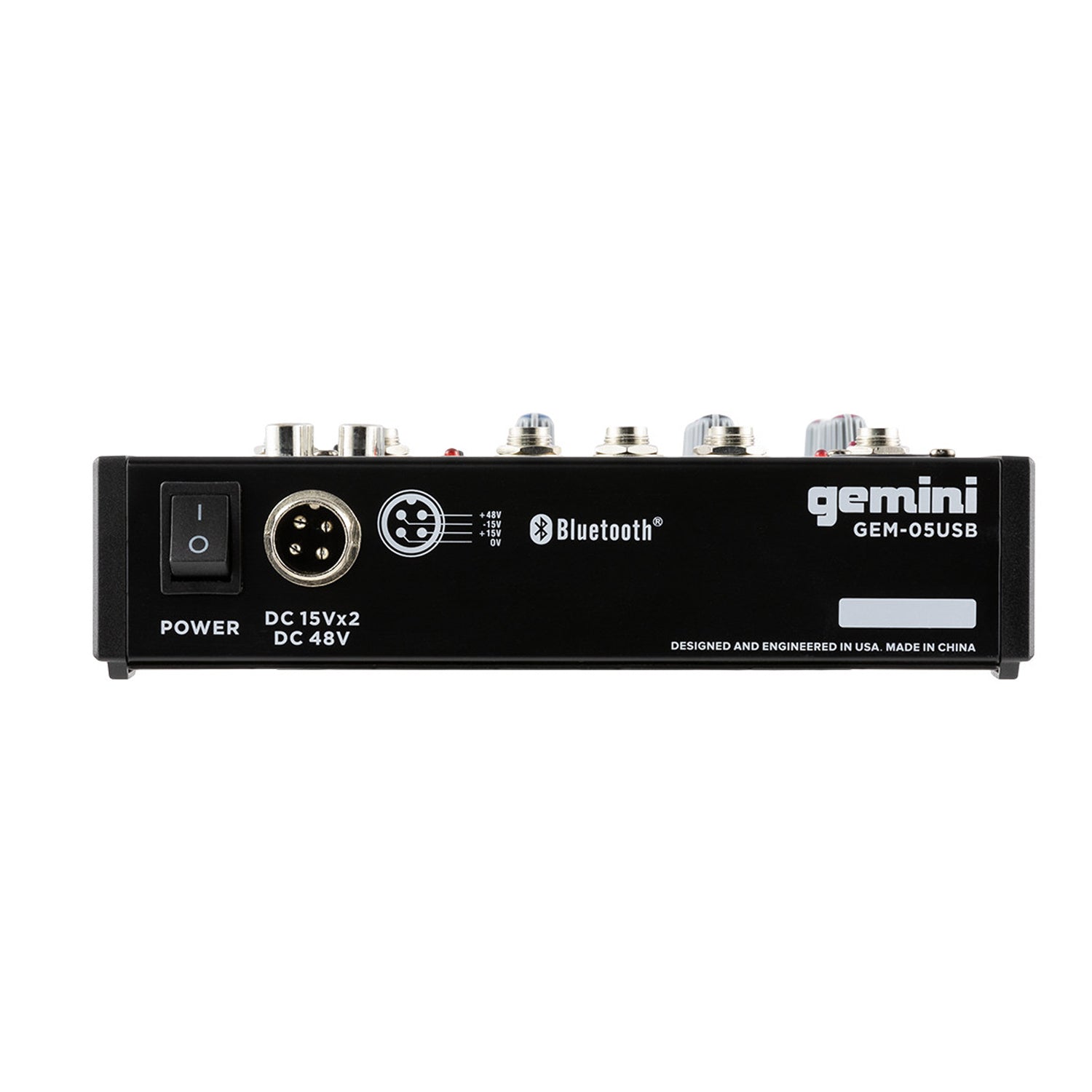 Gemini GEM-05USB Compact 5-Channel Bluetooth Mixer