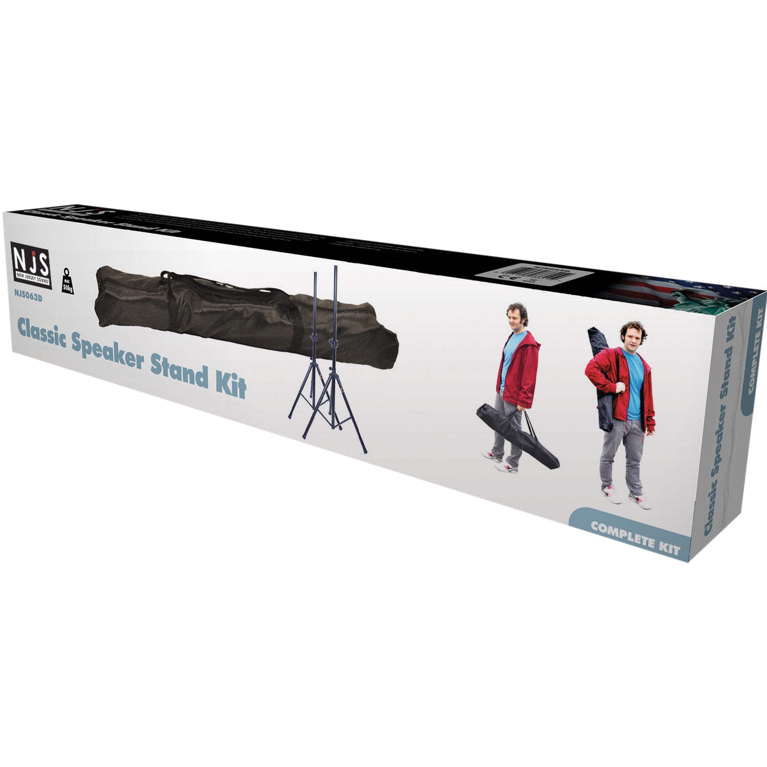 NJS 2 x Speaker Stand and Carry Bag Kit