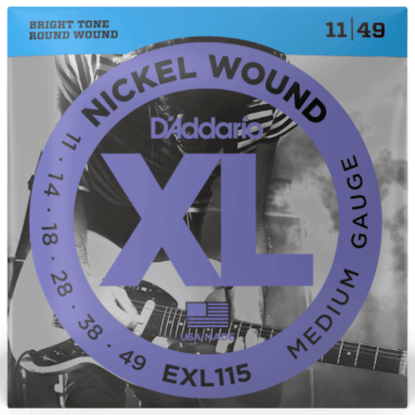 D'Addario EXL115 XL 11-49 BLUES/JAZZ ROCK Electric Guitar Strings