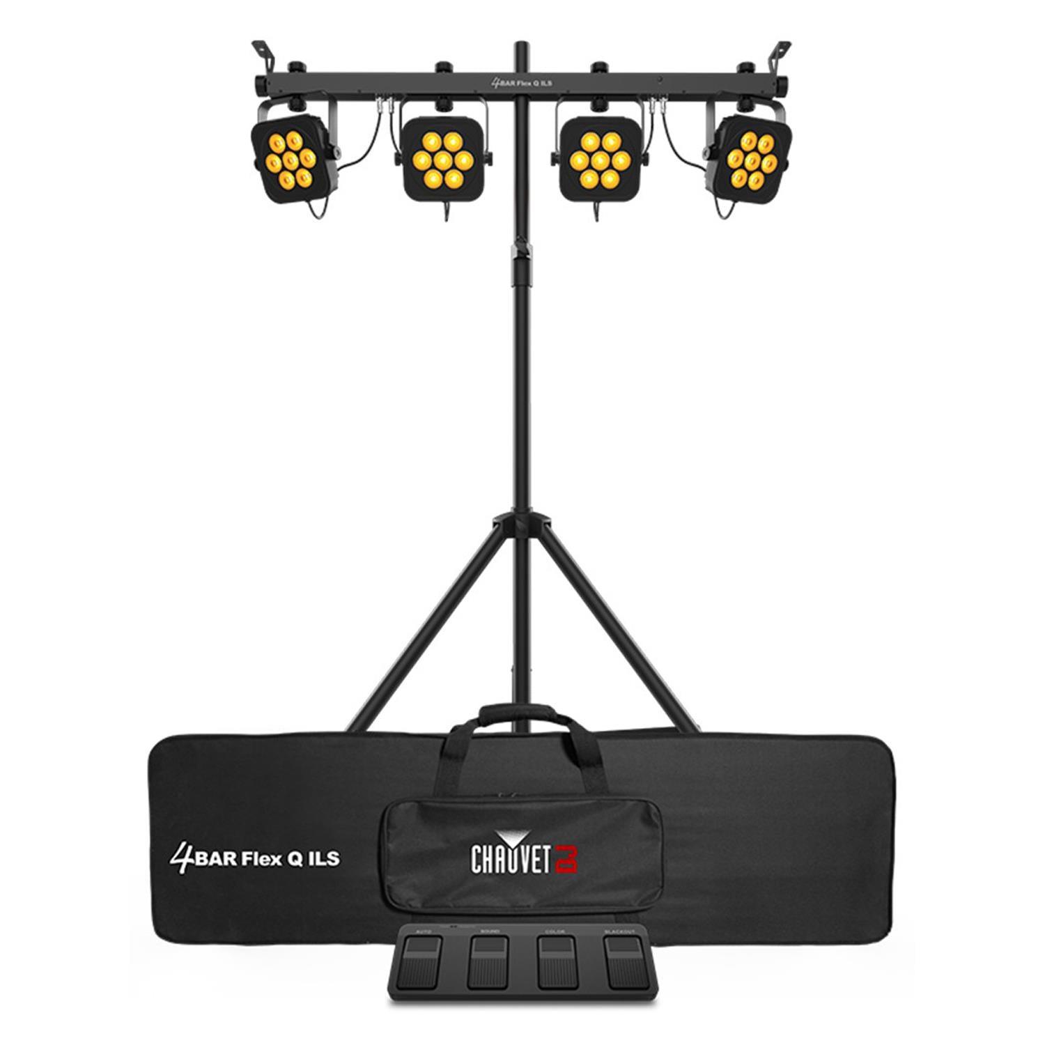 Chauvet DJ 4Bar Flex Q ILS RGBA 4-Head Wash Tripod Lighting System - DY Pro Audio