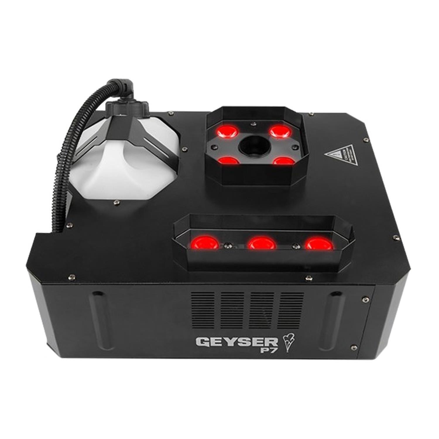 Chauvet DJ GEYSER P7 RGBAUV LED Vertical Fog Machine - DY Pro Audio