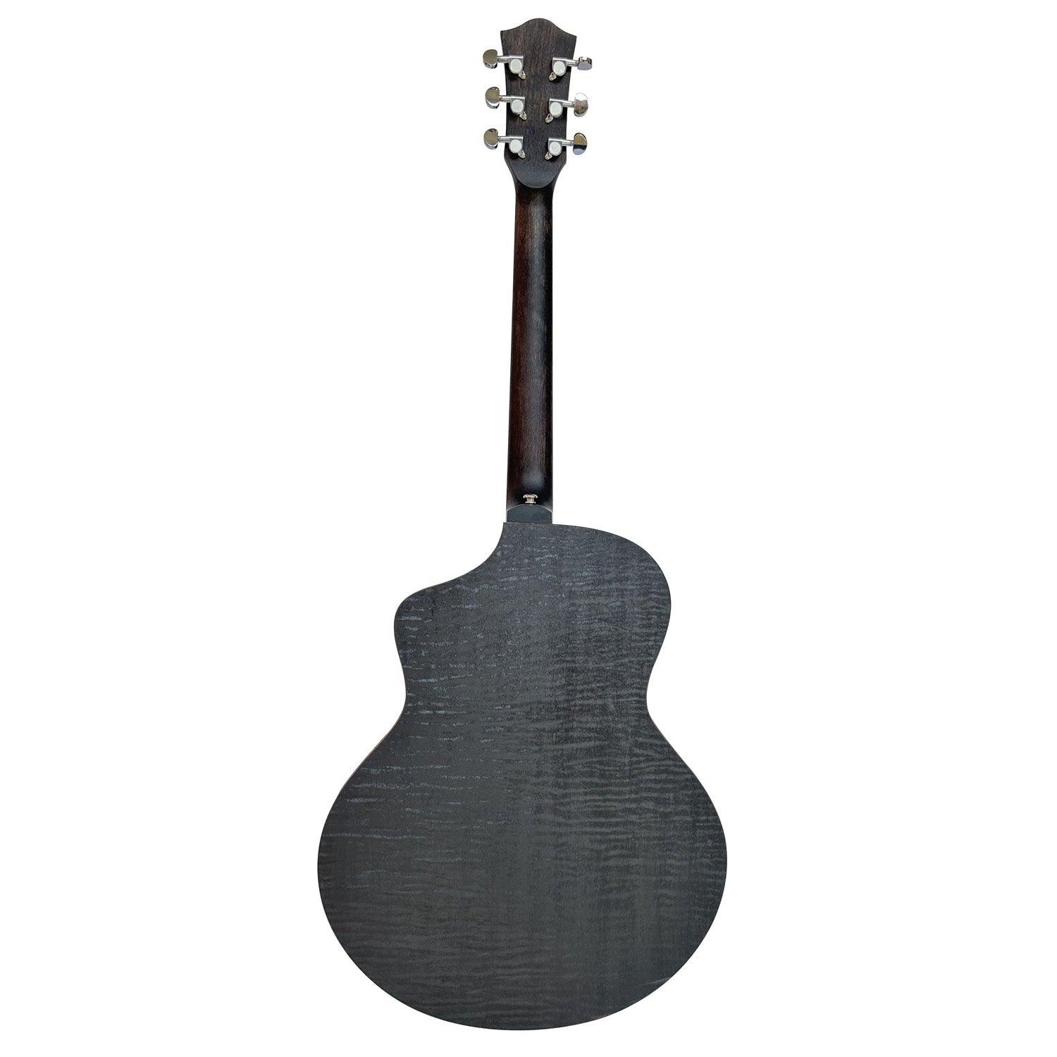 Chord Nomad Electro-Acoustic Guitar Black Quilted Maple - DY Pro Audio