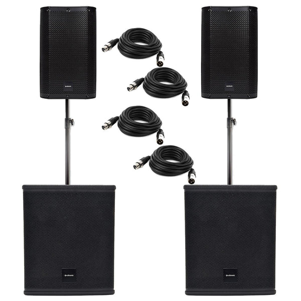 Citronic CASA-10A and CASA 12BA 4500W Active Speaker Bundle - DY Pro Audio