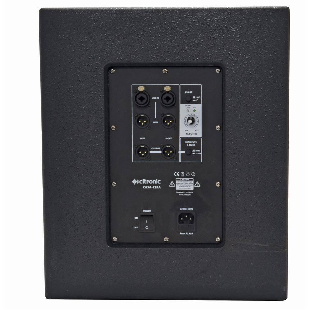 Citronic CASA-10A and CASA 12BA 4500W Active Speaker Bundle - DY Pro Audio