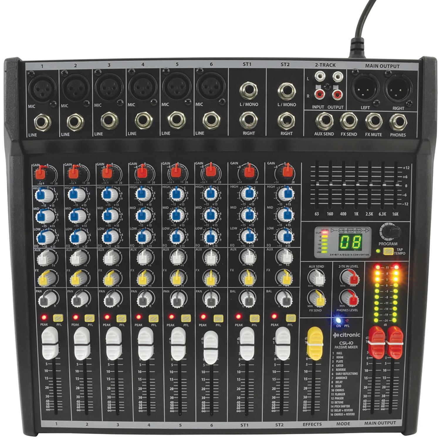Citronic CSL-10 10 Channel Mixing Desk - DY Pro Audio
