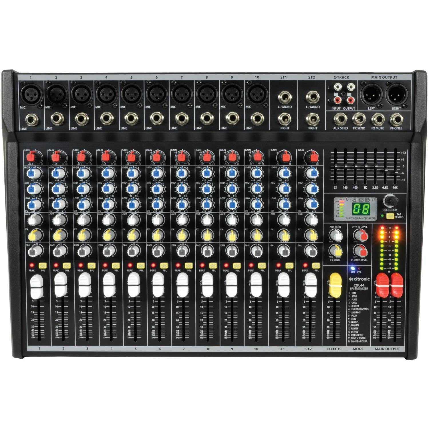 Citronic CSL-14 14 Channel Mixing Desk - DY Pro Audio