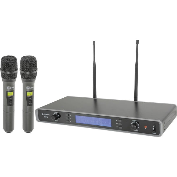 Citronic RU210 - H Dual Multi - UHF Handheld Wireless Mic System