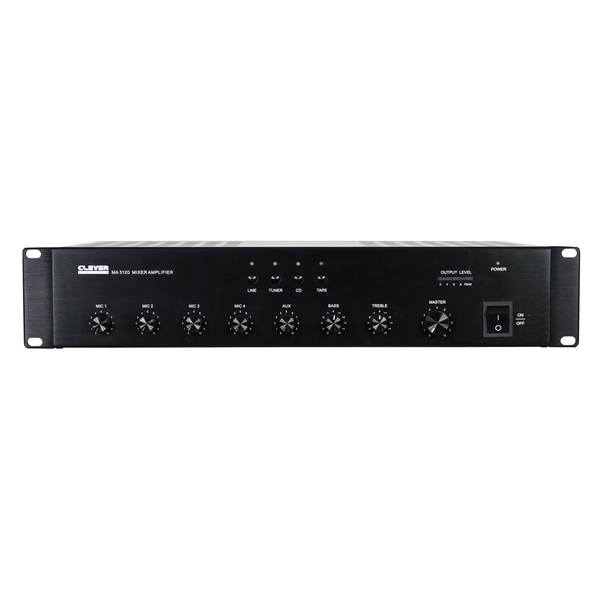 Clever Acoustics MA 3120 100v 120w Mixer Amplifier - DY Pro Audio