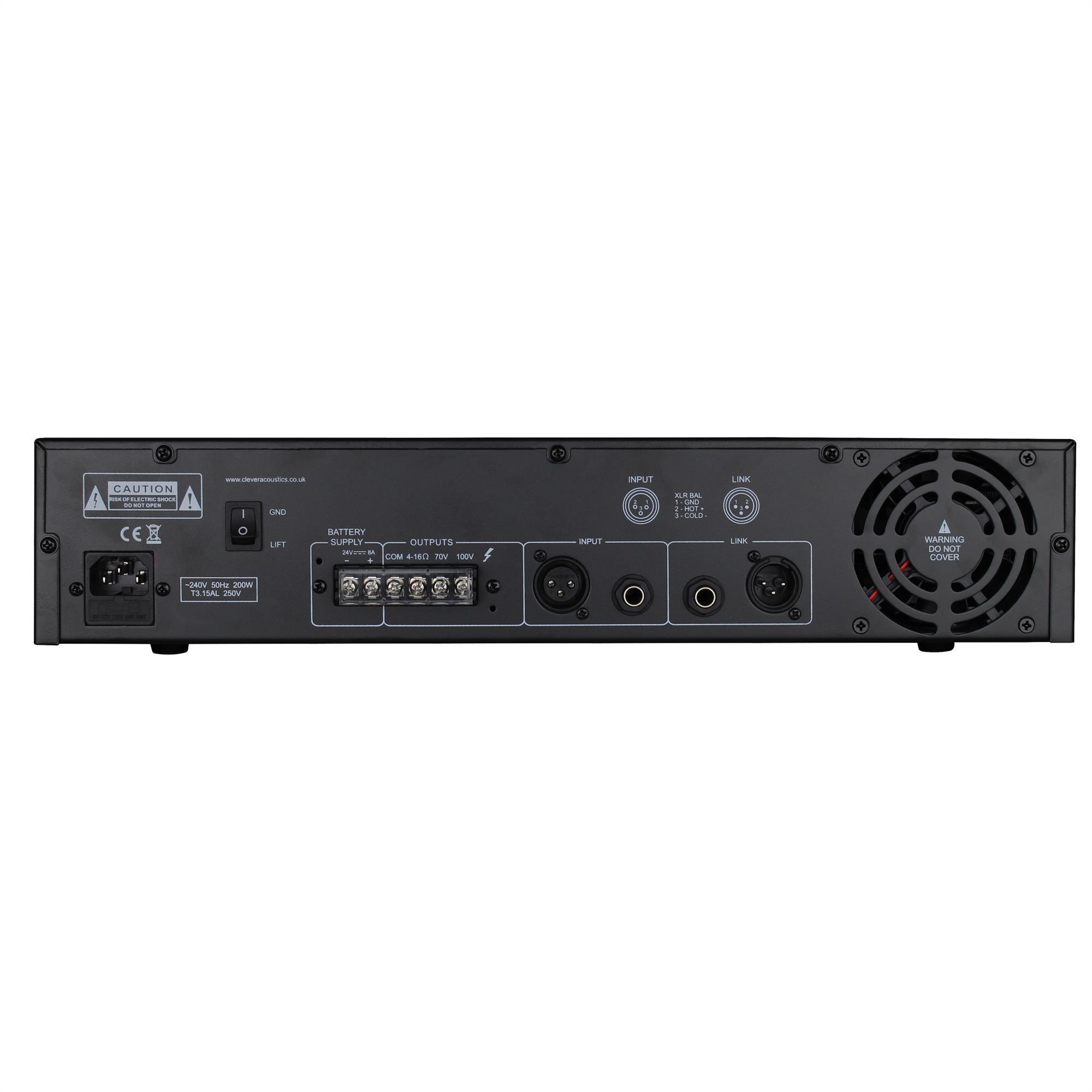 Clever Acoustics SL 120 100V 120W Power Amplifier - DY Pro Audio