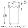 Penn Elcom H1052-250 sprung handle for flight cases 250mm grip