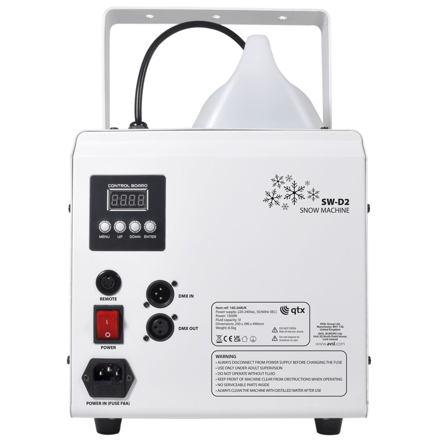 QTX SW-D2 1500W Digital Snow Machine