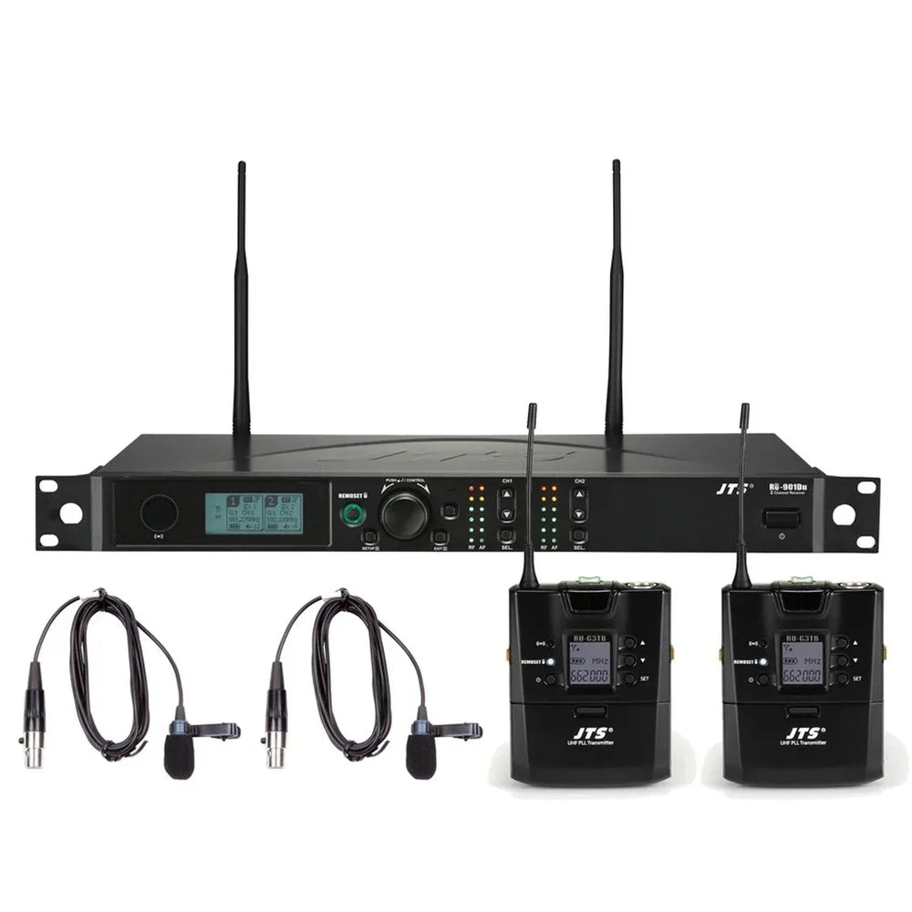 JTS RU-901G3Du + 2 x RU-G3TB Dual Channel True Diversity UHF Bodypack Wireless System