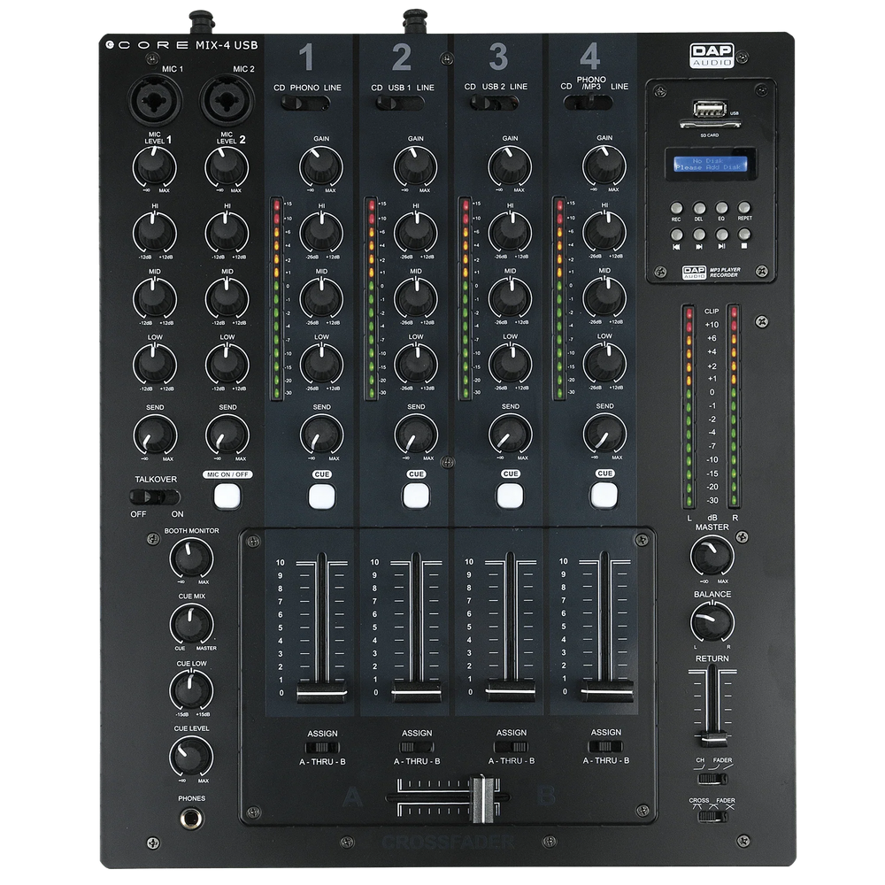DAP CORE MIX-4 USB 4-channel DJ mixer with USB interface