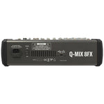 Q-Audio Q-MIX 8FX 8 Channel Mixer with FX, USB, Bluetooth