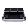 Heavy-duty flight case for Pioneer DJ DDJ-REV1 with laptop shelf and foam padding