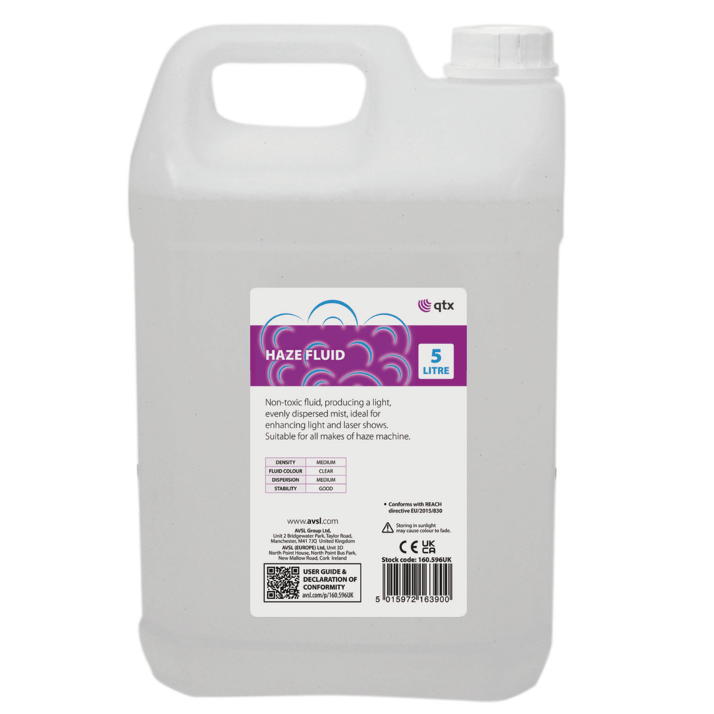 QTX 5 Litres Medium Density Haze Fluid Eco 5L