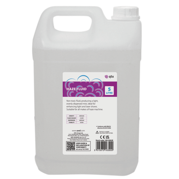 QTX 5 Litres Medium Density Haze Fluid Eco 5L