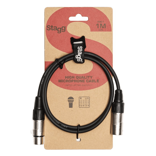 Stagg SMC1 1m Microphone XLR Cable Black