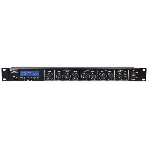 Adastra MM321 1u Rack Mixer + BT/USB/FM Player