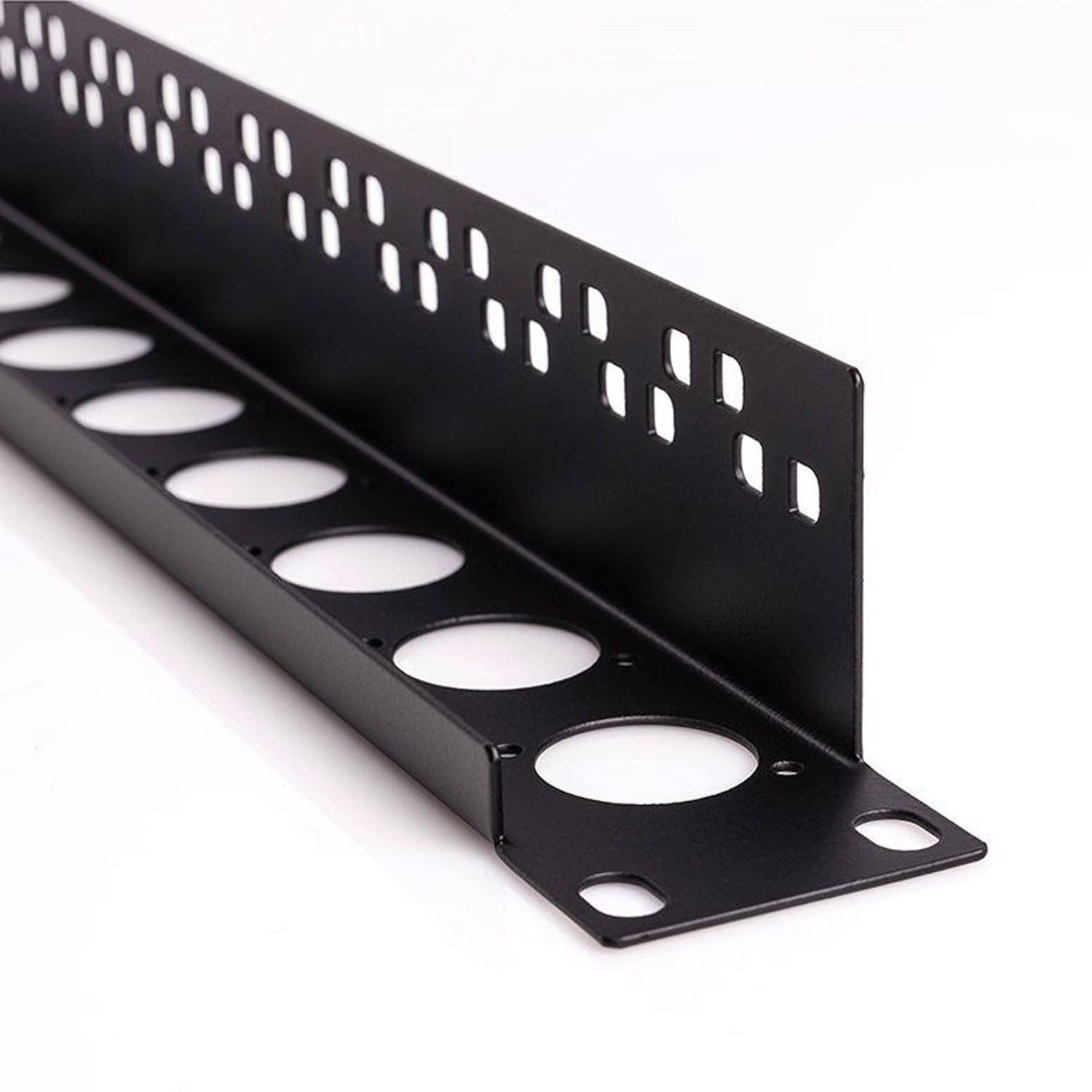 Penn Elcom 1U Rack Panel Punched for 12 x D-Series Connectors with Cable Support