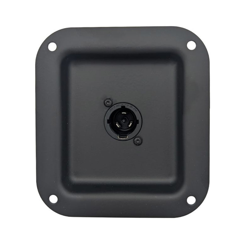 Penn Elcom D0949-K-T1M Small Black Recessed Dish with Neutrik powerCON TRUE1 Male Inlet