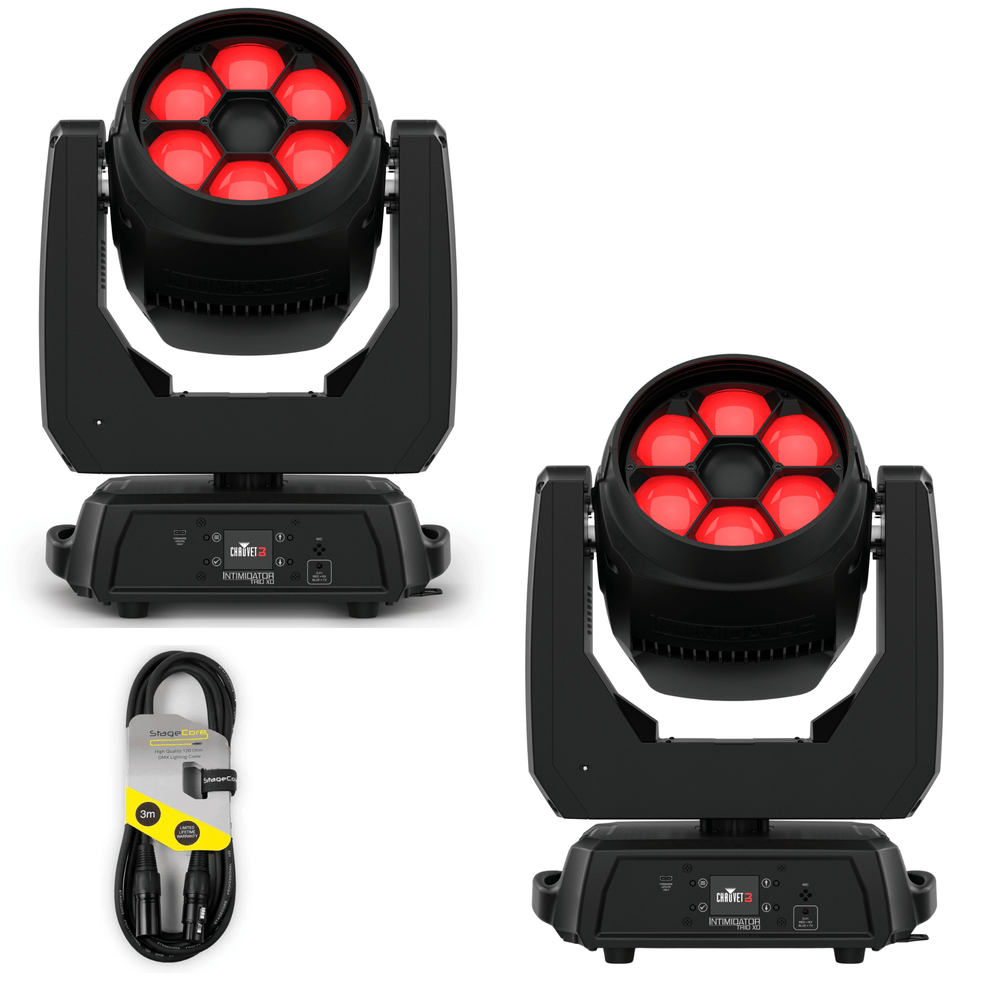 2 x Chauvet DJ Intimidator Trio XD 270w RGBW LED Moving Head