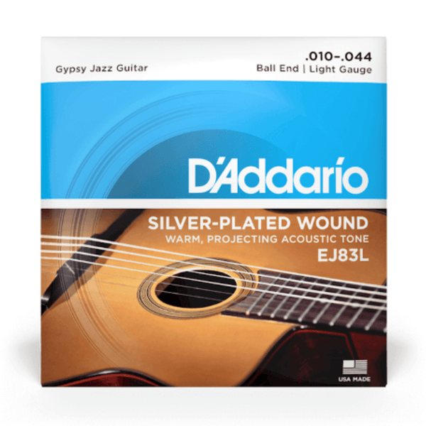 D'Addario EJ83L Gypsy Jazz, Ball End, Light,Acoustic Guitar Strings 10-44