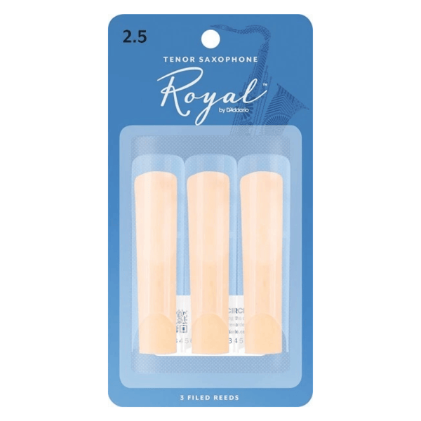 D'Addario Rico RKB0325 Royal 2.5 Strength Reeds for Tenor Sax (Pack of 3)
