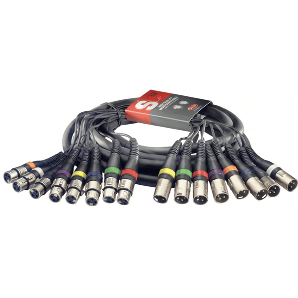 Stagg SML5/8XF8XM E 5m 8 Way XLR to XLR Loom