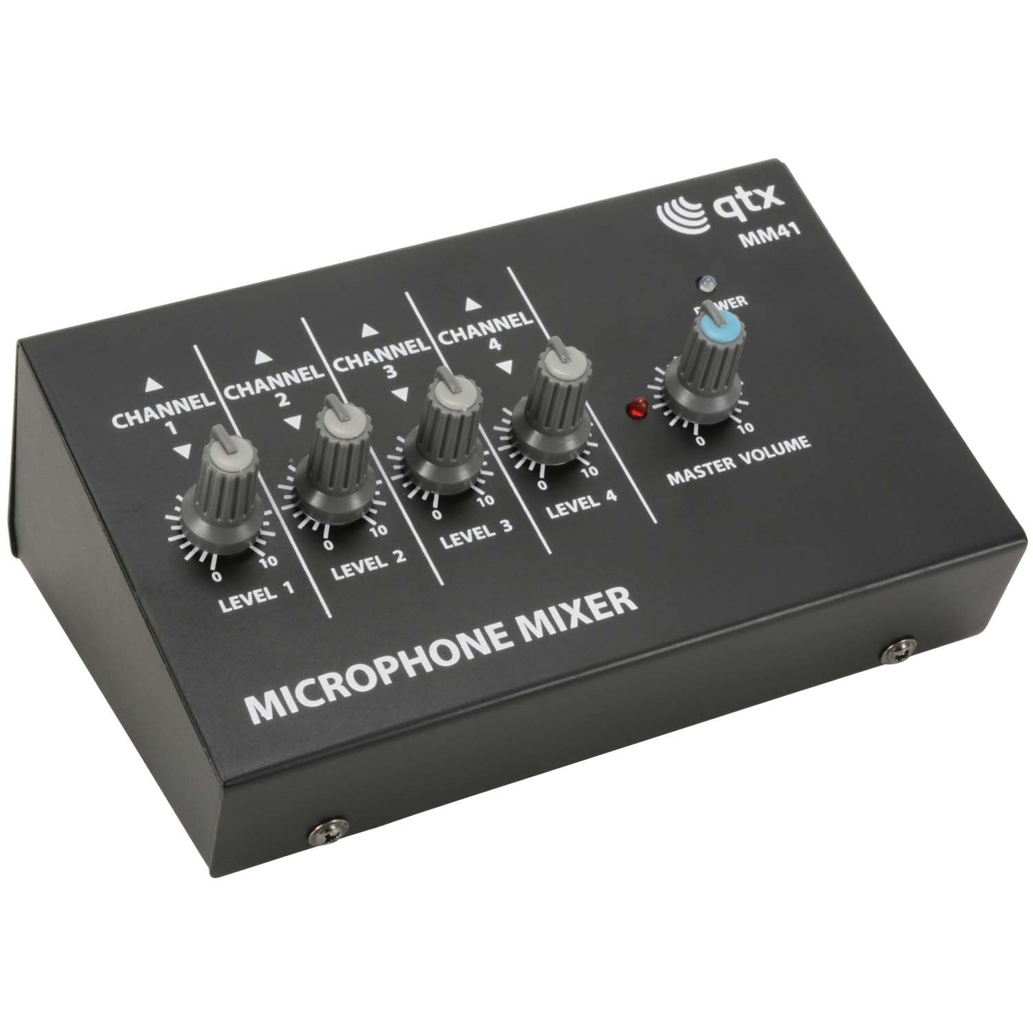 QTX MM414 Channel Mono Mini Microphone Mixer