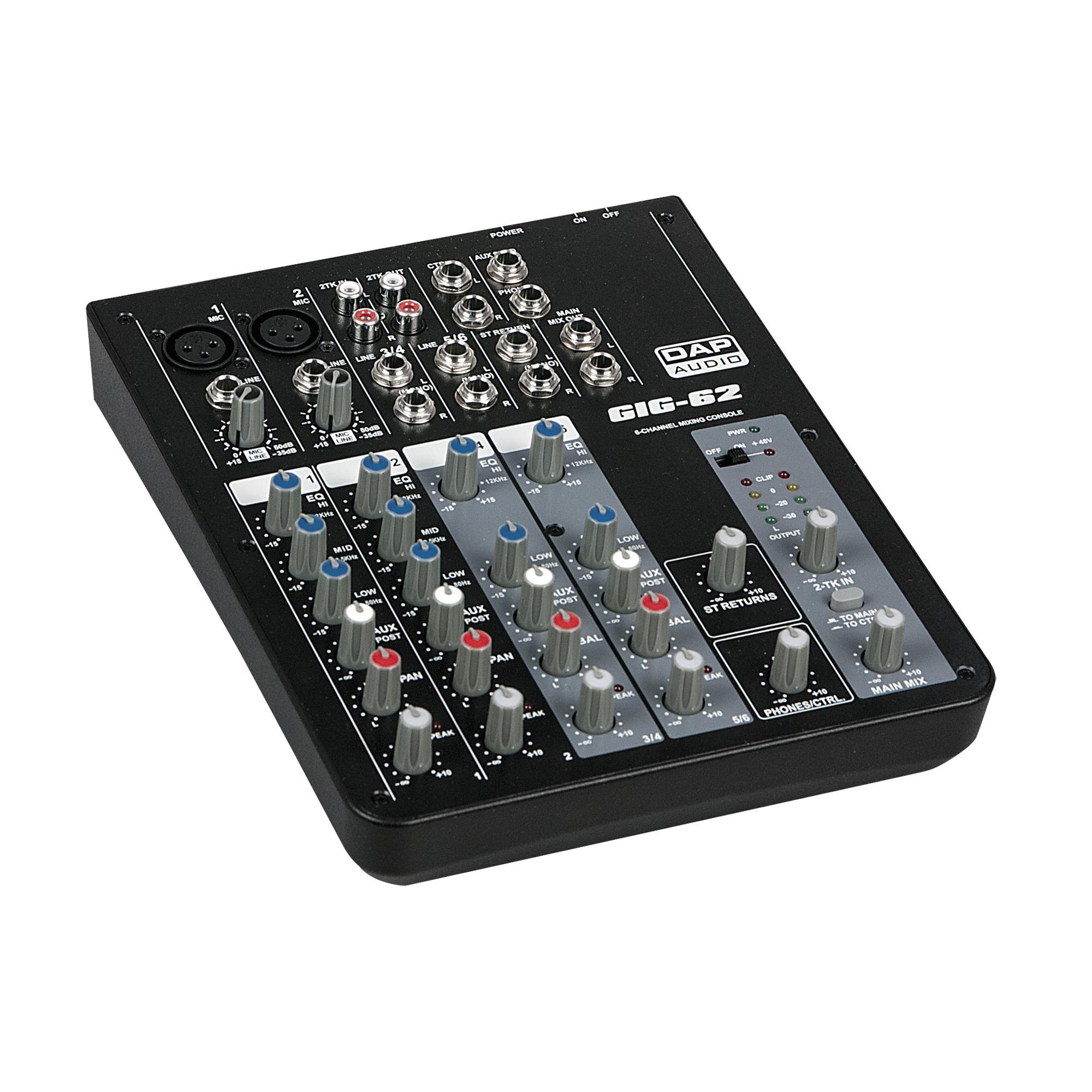 DAP GIG-62 6-channel analog mixer - DY Pro Audio