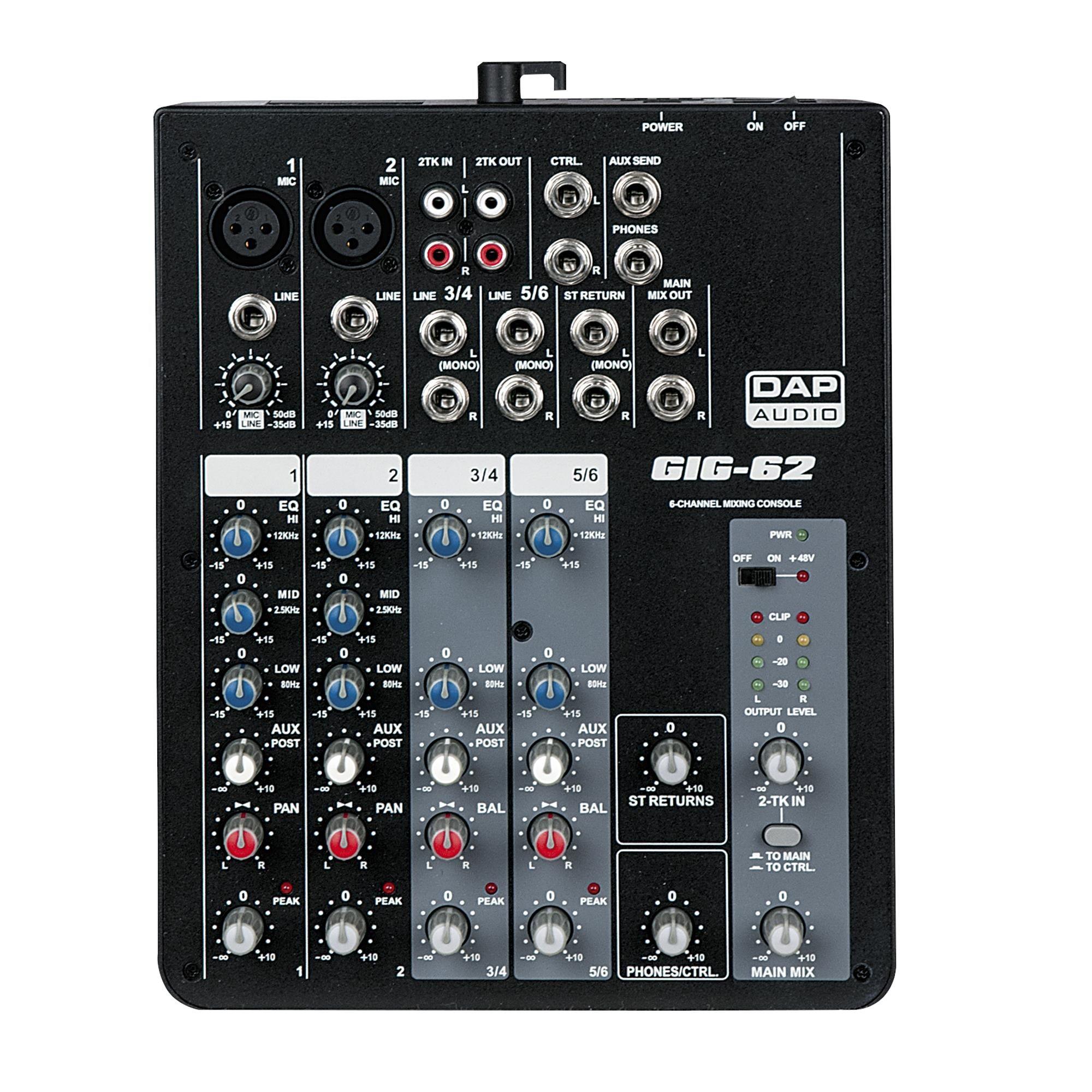DAP GIG-62 6-channel analog mixer - DY Pro Audio