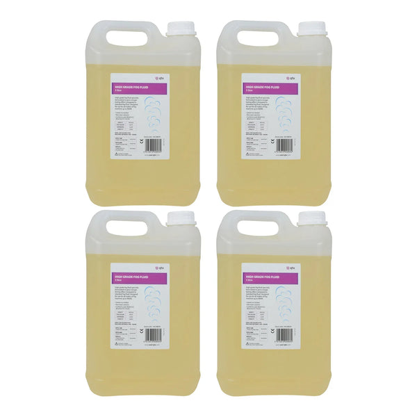 4 x QTX High Grade Medium Smoke Fog Fluid 5 Litre