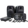 Gemini ES - 210MX - BLU Portable PA System with 2x Speakers Amp Mixer Mic