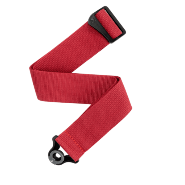 D'Addario PWSAL401 Auto Lock Polypro Guitar Strap, Red
