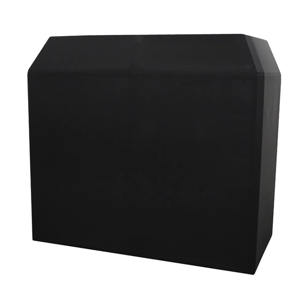 Ultimax DJ Booth Pro DJ Booth with White Star Cloth with Corner Shefts and Pole Kit