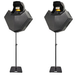 2 x Equinox Helix Evo XP Black 150w Barrel Effect Light with Stands