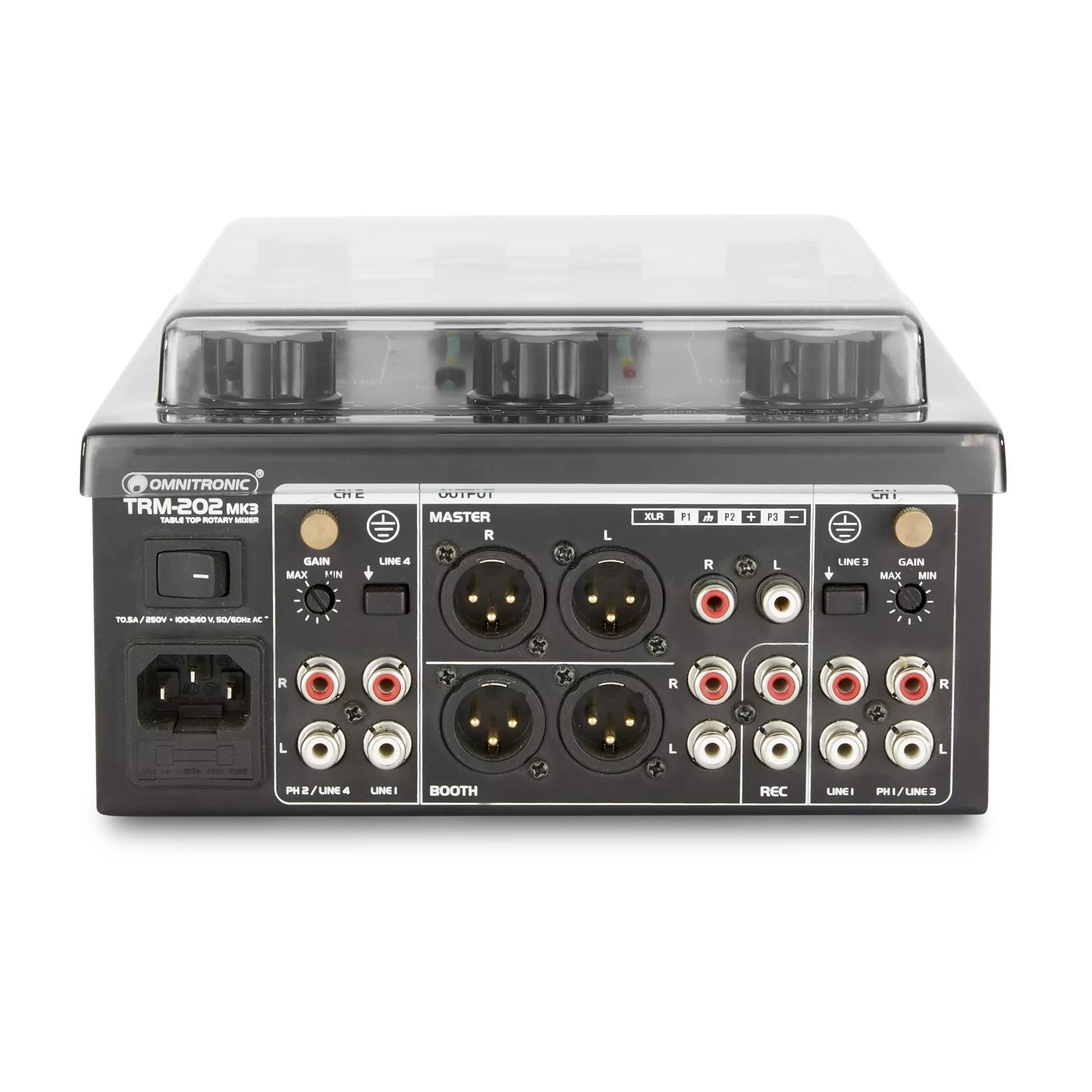 Decksaver Omnitronic TRM-202 cover - DY Pro Audio
