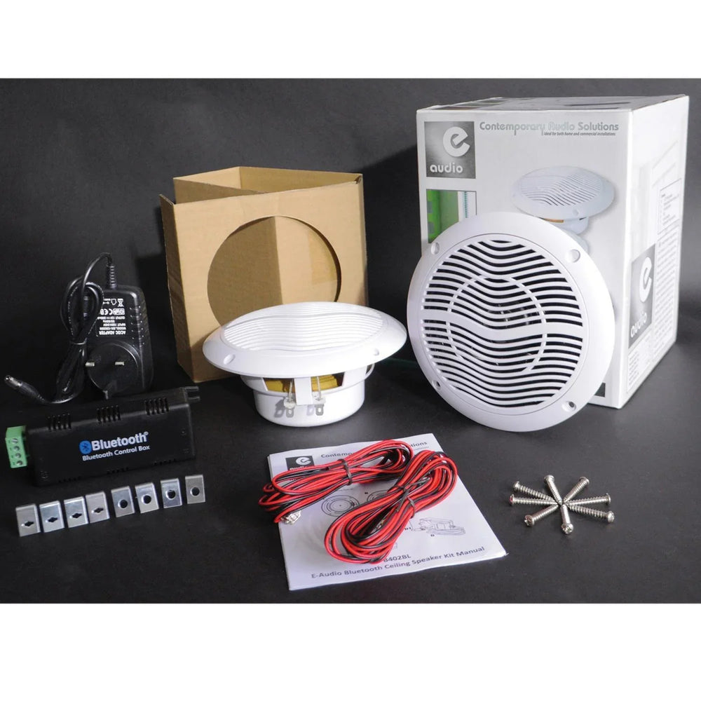 e-audio 80w Wireless Bluetooth Home Bathroom Moisture Resistant Ceiling Speaker Kit - DY Pro Audio