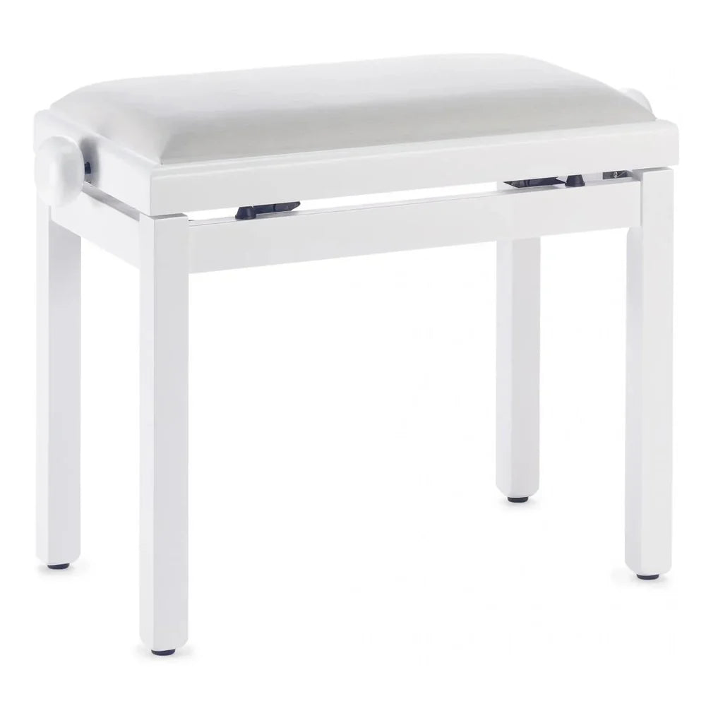 Stagg PBF39 WHM VWH White Piano Bench With Velvet Top