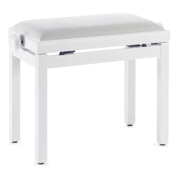 Stagg PBF39 WHM VWH White Piano Bench With Velvet Top