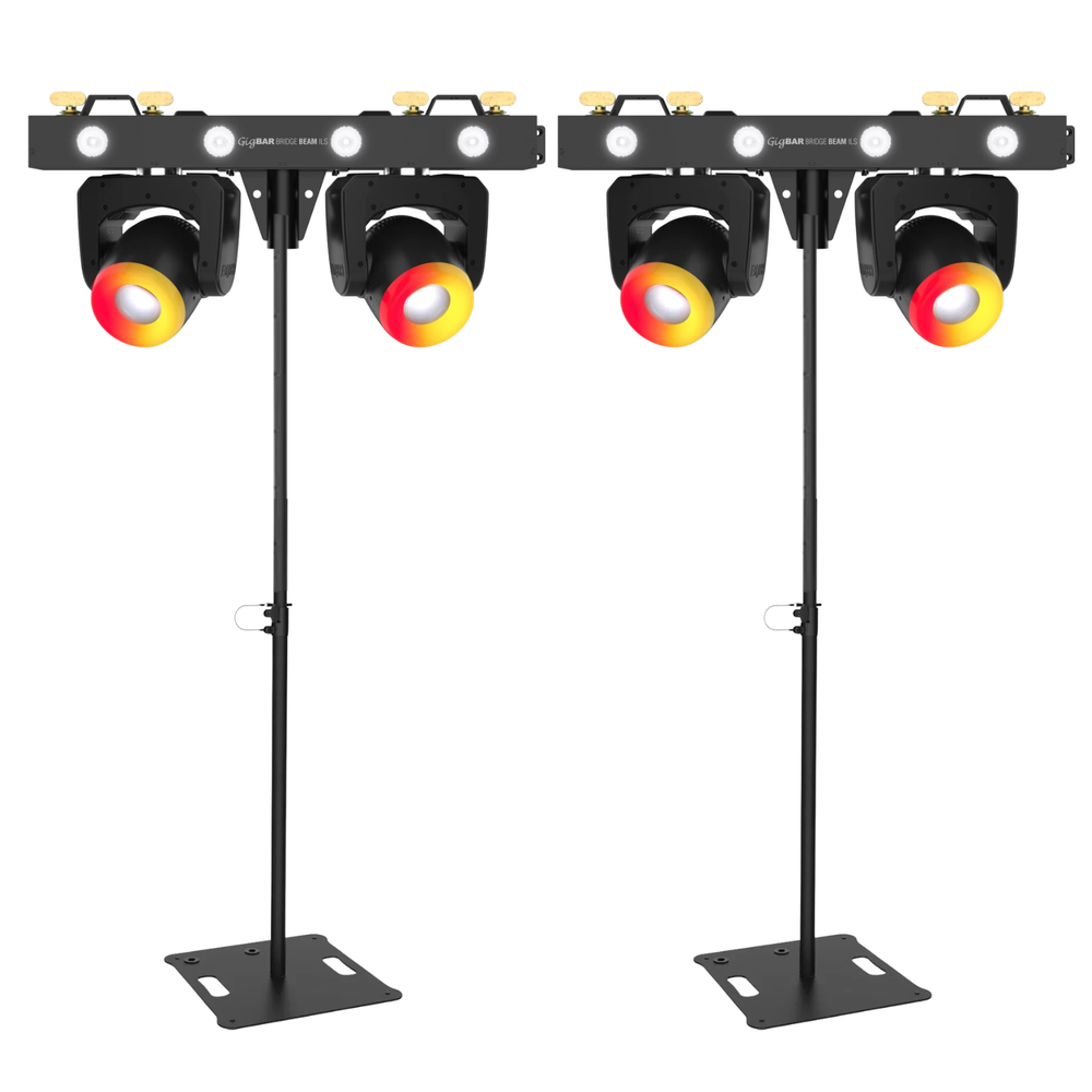 2 x Chauvet DJ GigBar Bridge Beam ILS Lighting System with Ultimax Square Base Stands