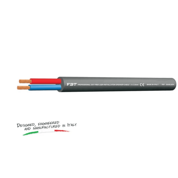 Stagecore S225LSZH  2 x 2.5mm Black Professional OFC LSZH Installation Speaker Cable - 100m Reel