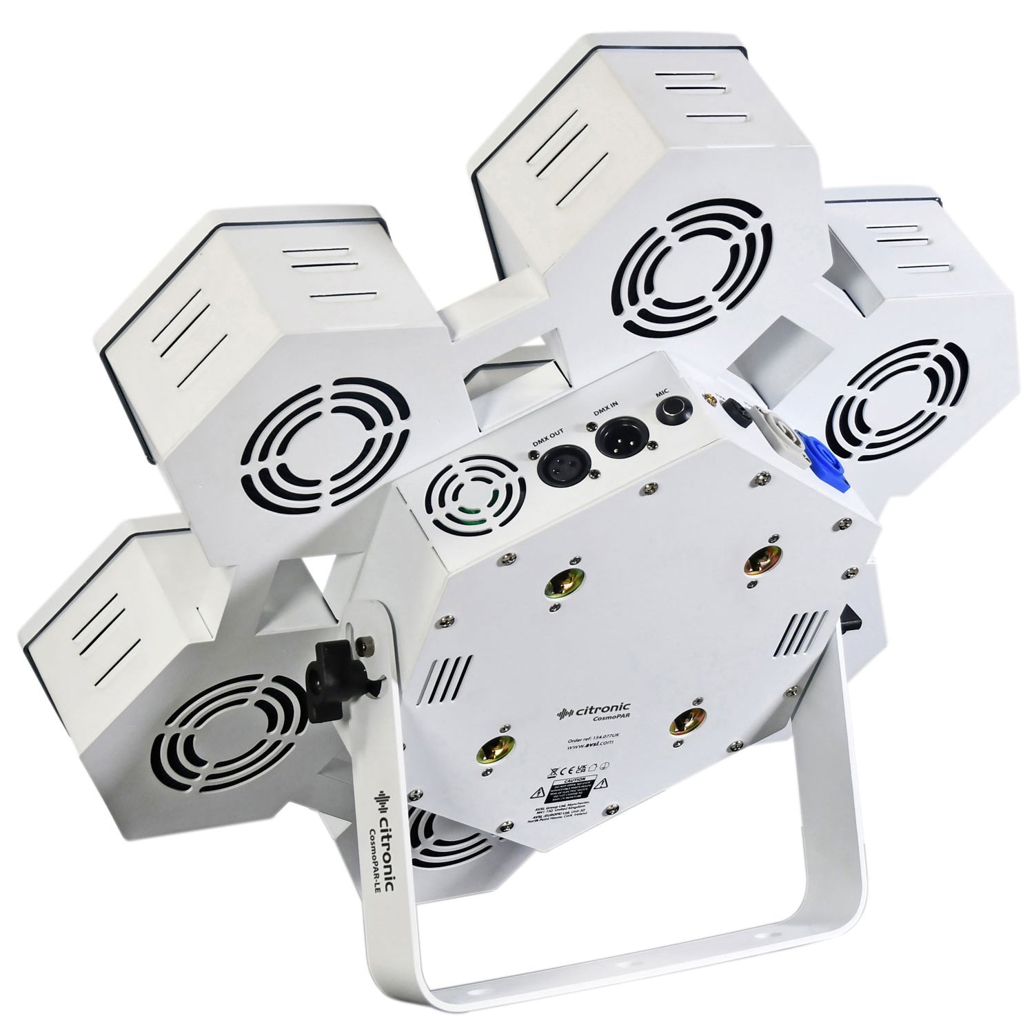2 x Citronic CosmoPAR White7x40W COB LED RGBW PAR Light With DMX Cable