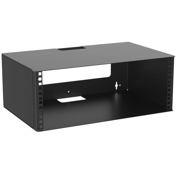 Penn Elcom 4U Wall Mount Bracket with Square Hole Hinged Rails - 300mm Deep