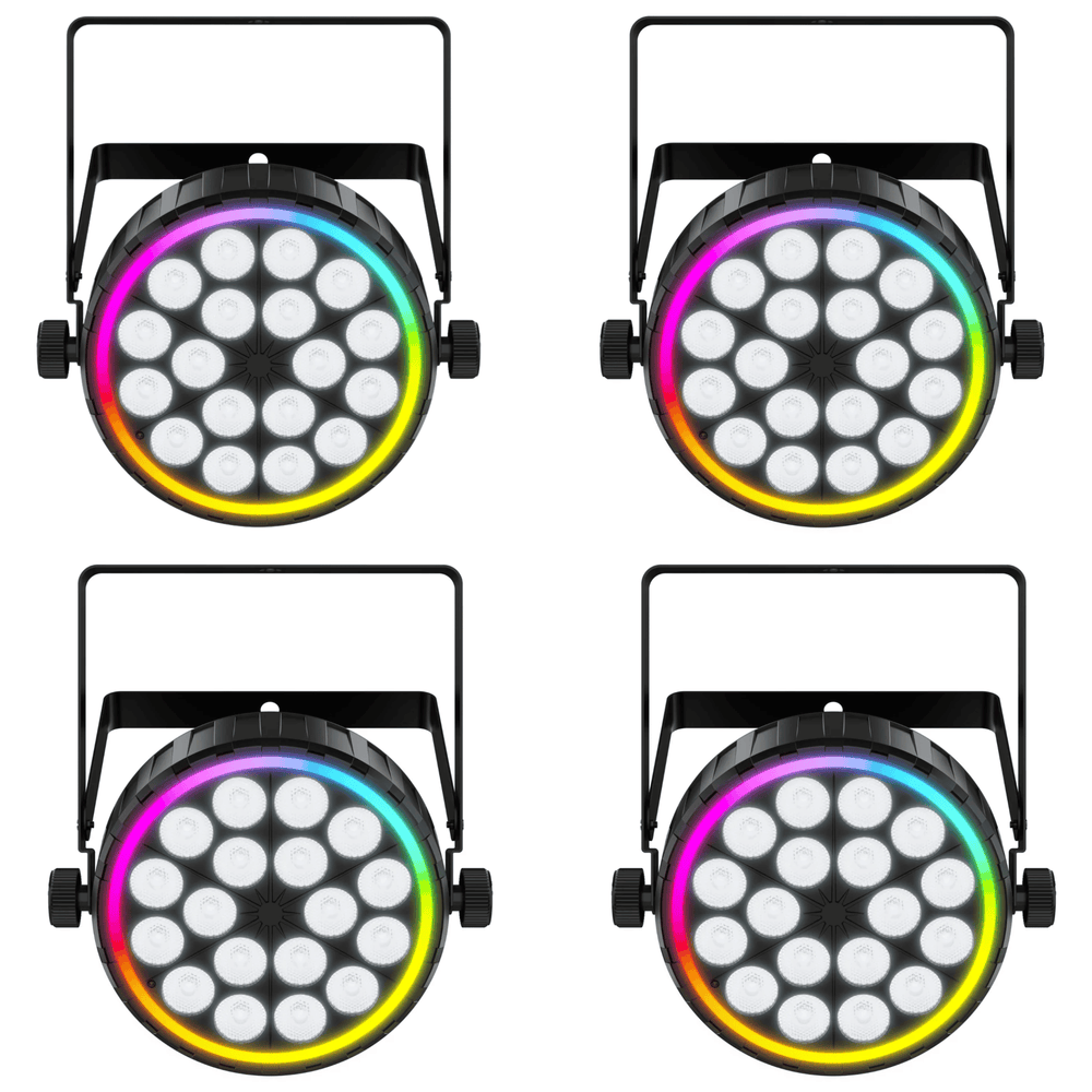 4  x Chauvet DJ FX Par 6 RGBW LED Par Can